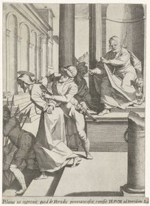 Kristus er sendt af Pilatus til Herodes Passion of Christ (serietitel) Passionis et resurrectionis (serietitel) af Pieter de Jode (I)