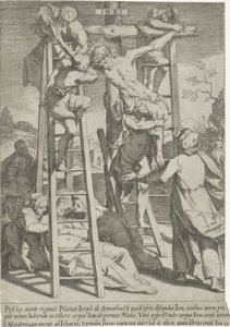 Kruisafneming Passie van Christus (serietitel) Passion and Resurrection (serietitel) af Pieter de Jode (I)