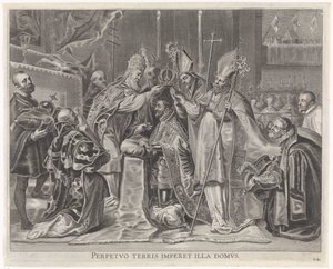 Karl V kronet til kejser af paven Kardinal-Spædbarnets glædelige indtræden i Gent, 1635 (serietitel)