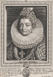 Portræt af Isabella Clara Eugenia, Infanta of Spain, ca. 1650.