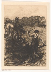 Bonde med to pløjeheste af Pieter de Josselin