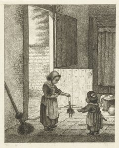 To piger leger med en dukke