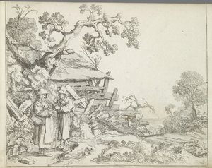 Landskab med en bonde og hans kone Landskaber med figurer (serietitel) Mirror of Nature og School of Drawing (...) (serietitel)