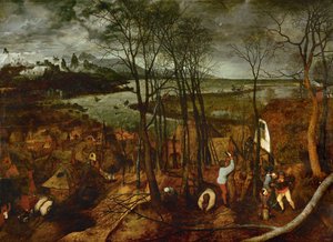 Den mørke dag. Fra serien af seks malerier The Seasons (maleri) af Pieter the Elder Bruegel