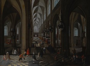Interiør af Antwerpens katedral, 1651