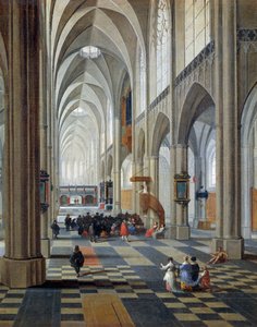 Interiør af Antwerpen katedral af Peeter Neefs Elder (ca 1578-mellem 1656 og 1661), detaljer