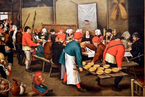 Evora Museum. Brueghel, Pieter den Yngre (ca. 1564-1638). Bryllupsfest (eller bondebryllup)