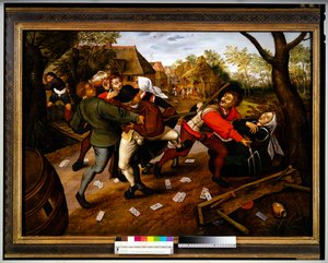 Spillere i skænderi af Pieter the Younger Brueghel