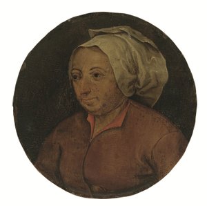 Hoved på en kvinde (olie på panel) af Pieter the Younger Brueghel