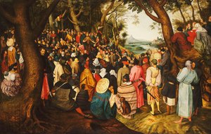 Johannes Døberen prædiker i ørkenen, ca. 1633-50 af Pieter Brueghel the Younger