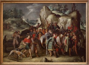 Sankt Paulus fører til Damaskus (Syrien), efter sin omvendelse. Dette maleri, direkte fra en gravering af Lucas de Leiden (1509), repræsenterer episoden efter Saul de Tarsus