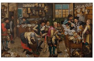 Betalingen af tiende (olie på panel) af Pieter the Younger Brueghel