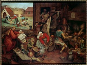 Alkymisten maleri af Pieter den Unge kaldet Brueghel d