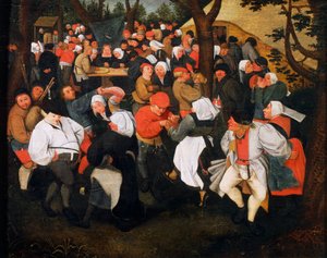 Landsbydans af Pieter Brueghel Younger (1564-1638)