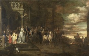 Kaptajn Hendrik de Sandras afsked (1619-1707), sendt af sted af hans kone og børn
