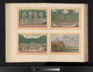 Kort over Barcelona, ​​​​1706 Plan for byen Barcelona og Chateau de Mont Juy med tilnærmelser fra Army of France (...) (titel på objekt) af Pieter van Call (II)