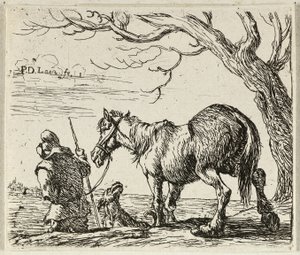 Landmand med hest af Pieter van Laer