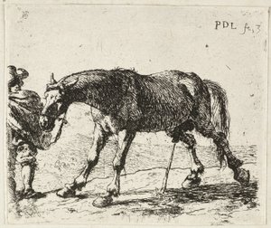 Tissende hest af Pieter van Laer
