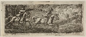 To ryttere kæmper af Pieter van Laer