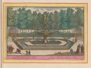 Fontæne af Don Juan af Østrig i haverne til det kongelige palads i Aranjuez Don Jan van Oostenryks springvand, i Aranjues (titel på objektet) Theatrum Hispaniae (...) (serietitel) af Pieter van den Berge