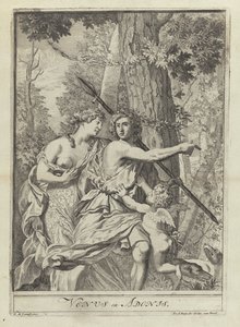 Print 11 fra serietegningseksempler med Venus og Adonis