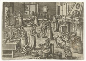 krave studie Apenspel (serietitel) af Pieter van der Borcht (I)