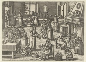 krave studie Apenspel (serietitel) af Pieter van der Borcht (I)
