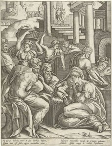 Tilbedelse af hyrderne af Pieter van der Heyden