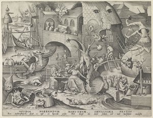 Misundelse Invidia (titel på objekt) The Seven Deadly Sins (serietitel) af Pieter van der Heyden