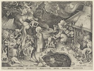 James the Greater møder tryllekunstneren Hermogenes Tale of the Magician Hermogenes (serietitel) af Pieter van der Heyden