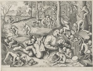 kræmmer stjålet af aber af Pieter van der Heyden