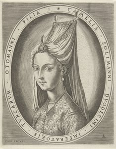 Portræt af Amalia, datter af Suleyman I den Store Portrætter af linealer (serietitel) af Pieter van der Heyden