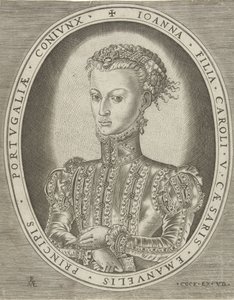 Portræt af Johanna af Habsburg Portrætter af linealer (serietitel) af Pieter van der Heyden