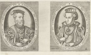Portrætter af Vilhelm II, hertug af Gelre, og af Maria af Østrig, hertuginde af Gelre Portrætter af linealer (serietitel) af Pieter van der Heyden