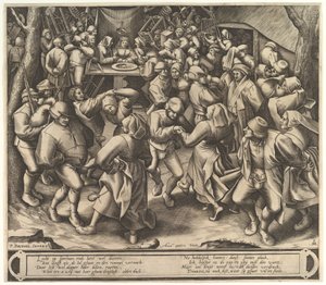 Bondebryllupsdansen efter 1570. af Pieter van der Heyden