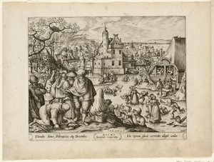 Winter, fra De fire årstider af Pieter van der Heyden