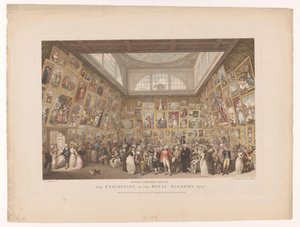 Tentoonstelling i Royal Academy i London i 1787 The Exhibition of the Royal Academy, 1787 (titel på objekt)