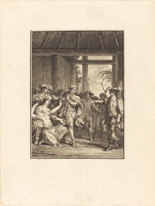 Opdagelsen af ​​den nye verden af Pietro Antonio Martini after Jean Michel Moreau