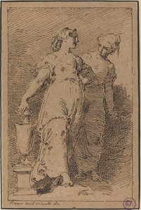 To unge kvinder af Pietro Antonio Novelli