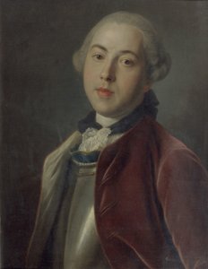 Portræt af grev Alexander Mikhaylovich Golitsyn af Pietro Antonio Rotari