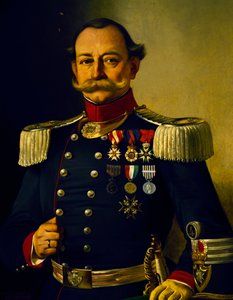 Portræt af italiensk oberst (olie på lærred) af Pietro Baldini
