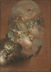 Studie til "The Apotheosis of Ferdinand IV and Maria Carolina, King and Queen of Naples" (til Palazzo dei Regi Studi, Napoli) af Pietro Bardellino