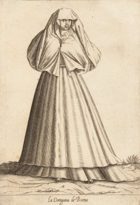 La Cortigiana de Roma Courtesan, ca. 1580. af Pietro Bertelli.