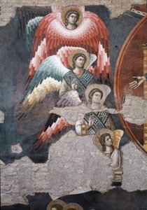 Den sidste dom, detalje af engle - Fresco