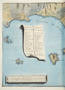 Kort over Gaeta-bugten fra 