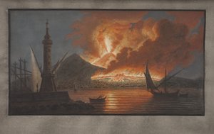 Plade VI fra Campi Phlegraei: Observationer af vulkanerne på de to Sicilier af William Hamilton, 1776 (wc på papir) af Pietro Fabris