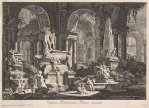 De gamle romerske bade er halvt ødelagte af Pietro Gaspari