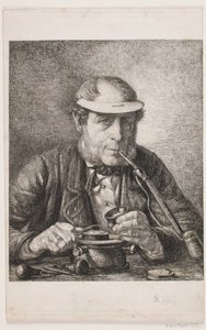 Portræt af kunstnerens far, medaillør F.C. Krohn af Pietro Købke Krohn