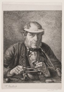 Portræt af kunstnerens far, medaillør F.C. Krohn af Pietro Købke Krohn
