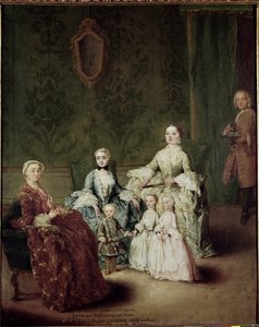 Portræt af Sagredo-familien. Maleri af Pietro Longhi (1702-1785) af Pietro Longhi